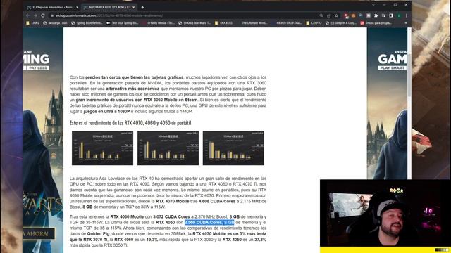 FILTRAN RENDIMIENTO RTX 4070, RTX 4060 Y 4050 DE PORTÁTIL смотреть онлайн