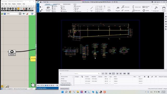 Tekla Grasshopper Tool Drawing_Rafters смотреть онлайн