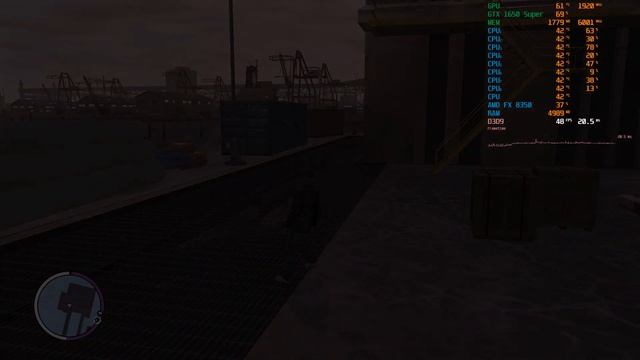 Тест GTX 1650 SUPER и FX 8350 в  GTA IV На максималках  в QuadHD (240 MHZ)
