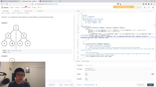 Terrible LeetCode in Kotlin: #101 Symmetric Tree смотреть онлайн
