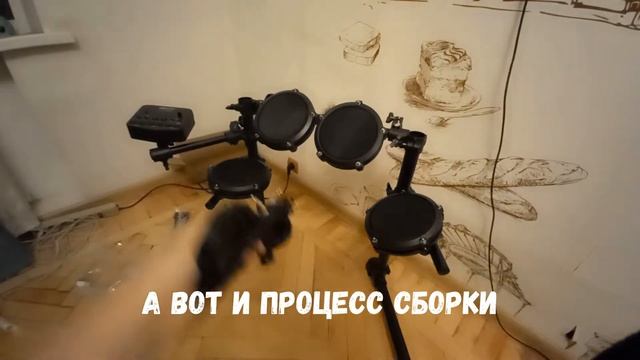 Распакова, сборка и обзор электронной барабанной установки ALESIS DEBUT KIT смотреть онлайн
