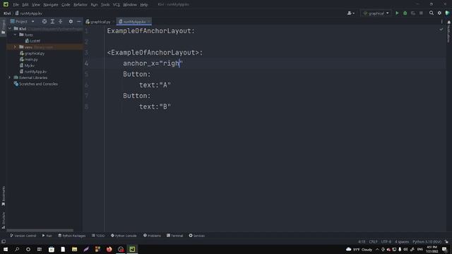 Anchor layout kivy | Python смотреть онлайн