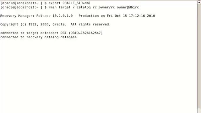 Import Catalog - RMAN 11g new feature смотреть онлайн