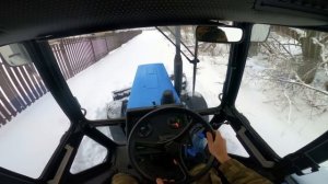 Тест-драйв трактора Беларус МТЗ 82 в жёстких условиях российского снегопада