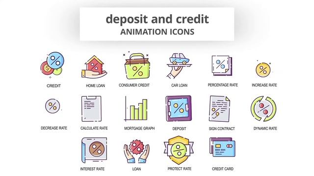 Deposit & Credit - Animation Icons | Elements - Envato elements смотреть онлайн