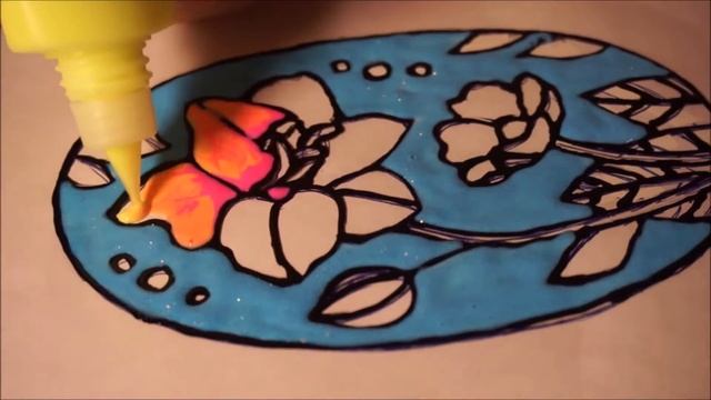 ВИТРАЖ | Hand made | Ваза с цветочным рисунком своими руками | Мастерская Марии смотреть онлайн