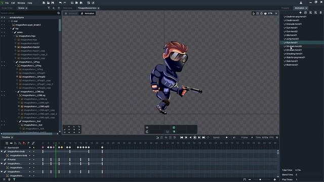 Asset 2D Run & Gun anim Character Pack v2 - DragonBones Pro смотреть онлайн