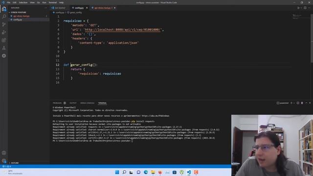 Testes de Carga em APIs com Python 02: Integração via client HTTP e configurações iniciais смотреть онлайн