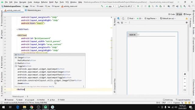 Relative Layout Tutorial Android | How to create Relative Layout смотреть онлайн