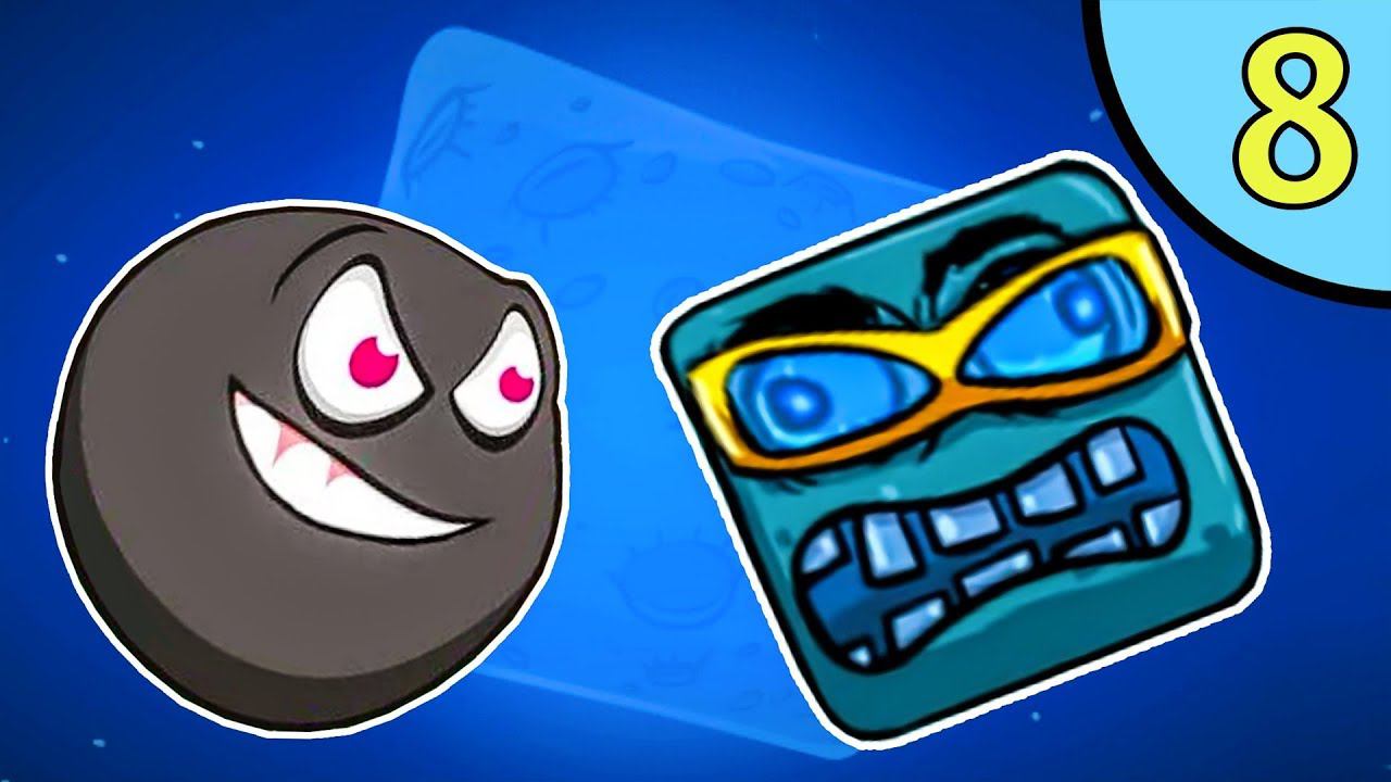 Несносный КРАСНЫЙ ШАР против чёрного квадрата #8. Битва за Луну. Мультик Red Ball 4 на Игрули TV смотреть онлайн