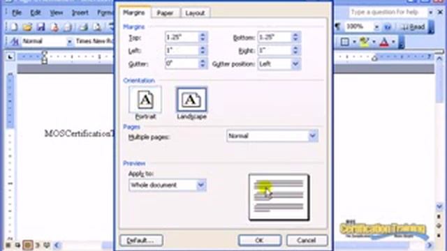 Word 2003 Page Orientation смотреть онлайн