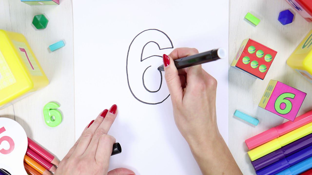 Numeral 6. Study The Numeral Six, Educational Video