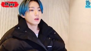 ЧОНГУК С СИНИМИ ВОЛОСАМИ  Русская ОЗВУЧКА JKub | Трансляция? BTS JUNGKOOK WITH BLUE HAIR Vlive 2021