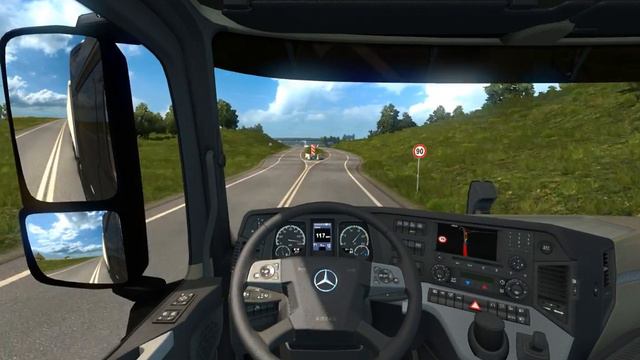 Рейс Орёл-Курск (New Actros) [ETS 2 1.26] смотреть онлайн