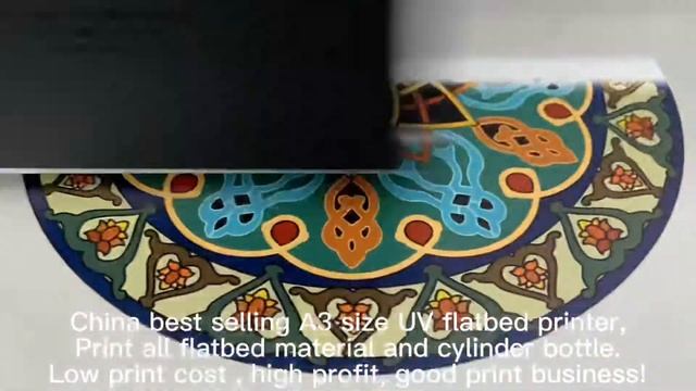 Ceramic tile printing by Funsun A3 UV Printer смотреть онлайн
