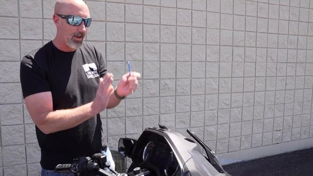 Honda Goldwing GL1800 Windshield Installation.  Installing LRS Cobra Windshield.