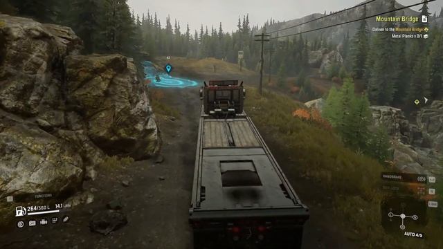 Snow Runner - Mountain Bridge Repairing Mission... Dangerous Road... смотреть онлайн