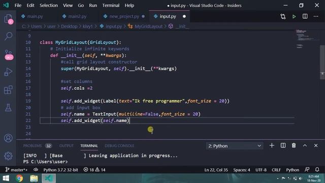 How To Set Label Input and Button Simple kivy Project Python kivy GUI Tutorial in Hindi смотреть онлайн