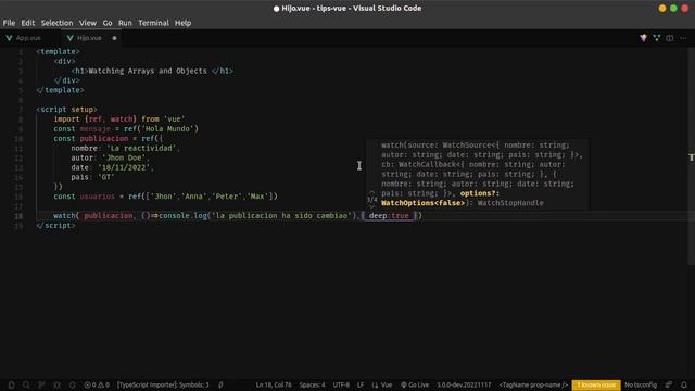 Aprende a usar watch para observar el estado en Vue 3 смотреть онлайн