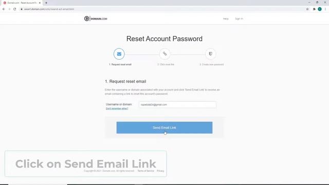 How To Reset Domain.com Password | Change Domain.com Account Password 2021