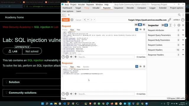 SQL injection lab #1 #2 #3 | Portswigger | web-security-labs смотреть онлайн