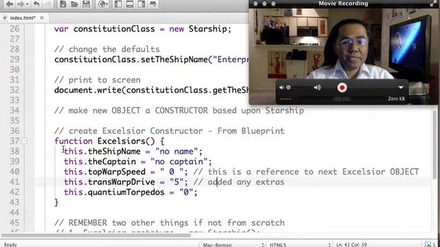 javascript object oriented programming 2 - Excelsior Class Starship смотреть онлайн