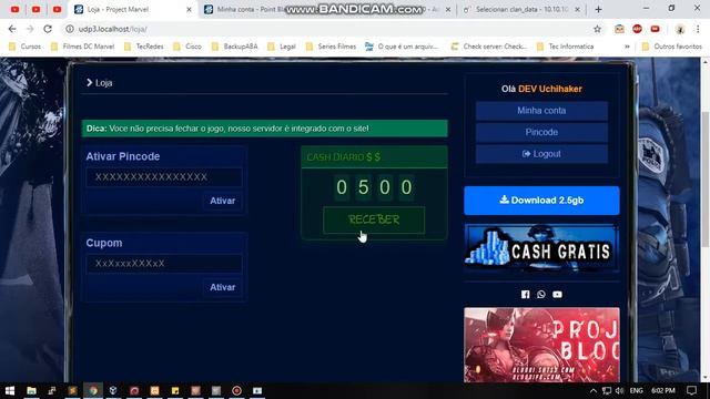 Sistema de cash diario em tempo real - UDP3 PointBLank [PHP] смотреть онлайн