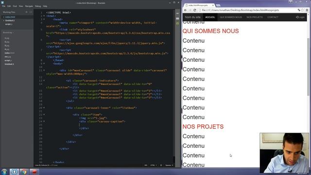 Bases de Bootstrap Partie 16 Carousel смотреть онлайн