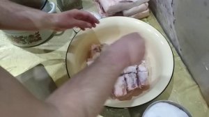 Сало солёное с чесноком.Как засолить сало.Самый вкусный рецепт.