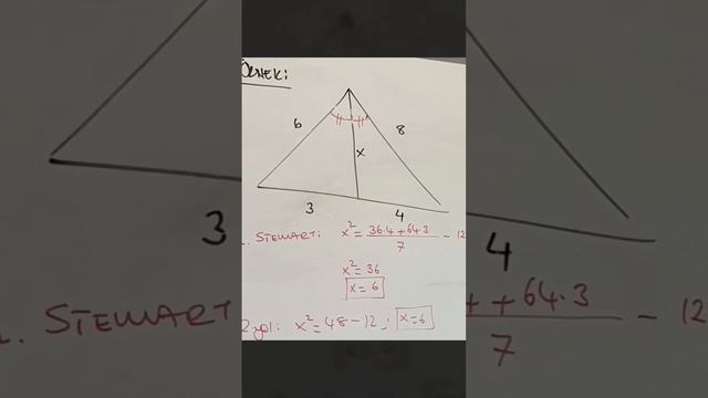 Stewart Teoremi ve Örneği #profgeometri #geometri #2024yks #üçgenler #özeldersler #cemgüneş смотреть онлайн
