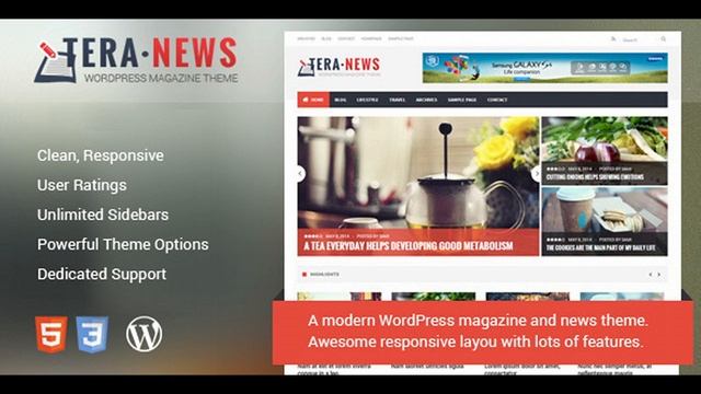 TeraNews - Responsive WordPress Magazine Theme | Themeforest Website Templates and Themes смотреть онлайн