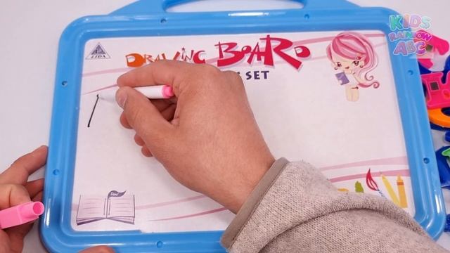 Drawing Board Learning Alphabet Letters and Write Numbers on Magnetic Table | Kids Rainbow ABC смотреть онлайн