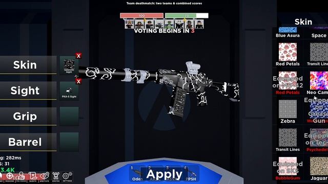 Как выглядят мои оружия со скином Space (Roblox Aimblox) смотреть онлайн