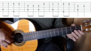 Во саду ли, в огороде на гитаре - мелодия с басом  + табы