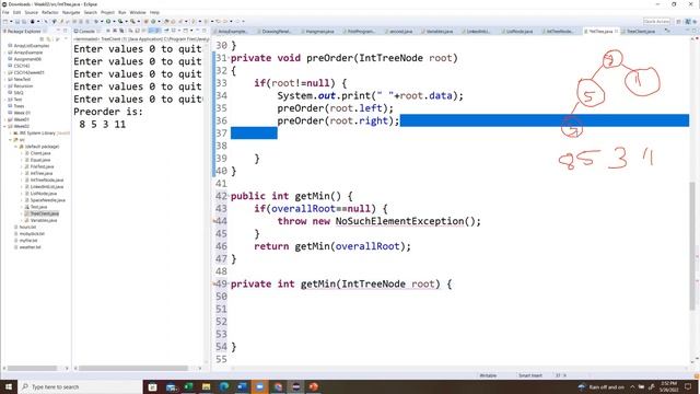 Binary IntTree GetMin method смотреть онлайн