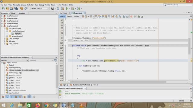 How to create login form in Java Netbeans IDE with Oracle Database XE 11.2 Tutorial смотреть онлайн