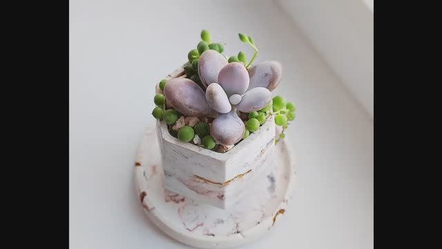 Заливка горшочка для суккулентов из гипса. Молд для заливки с сайта Алиэкспресс. смотреть онлайн