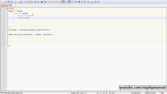 file_get_contents() - Функция PHP смотреть онлайн