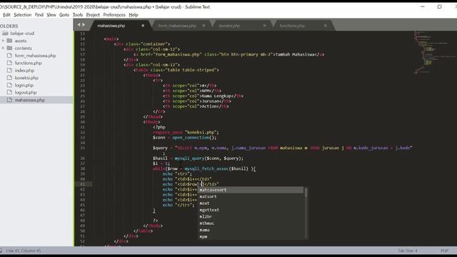 Materi 7 : #8. Menampilkan Data List Mahasiswa смотреть онлайн