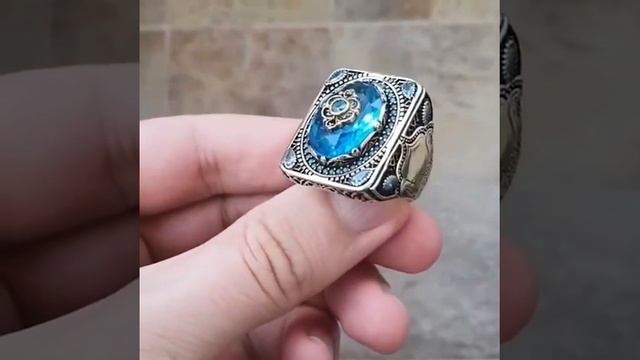 Серебро мусульманские мужские Аквамарин голубой инициалы имени смотреть онлайн