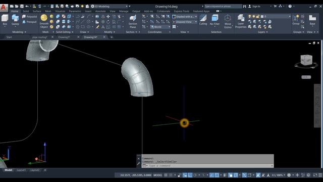 CREATE 3D PIPE IN AUTOCAD | PIPE ROUTING смотреть онлайн