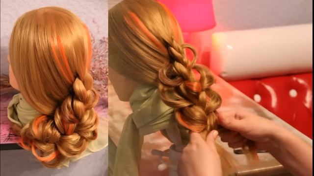 Коса "Соседка" из 3 прядей | Лена Роговая | Hairstyles by REM | Copyright © #hairstyles смотреть онлайн
