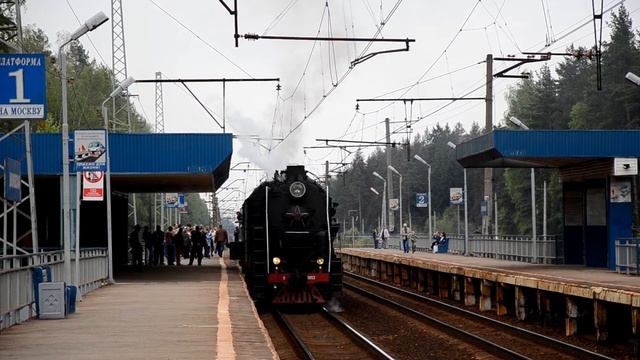 Паровозы ЛВ-0182 и Л-3653 на Ярославском направлении смотреть онлайн