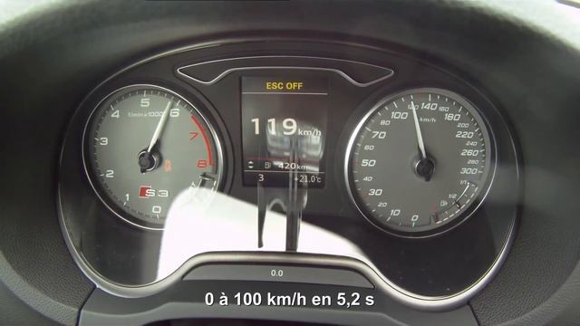 Top Speed 0-265 km/h en Audi S3 quattro 2013 смотреть онлайн