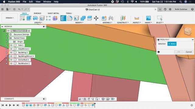 Fusion 360 Faceted Chair Design Tutorial смотреть онлайн