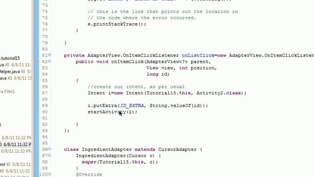 Android Tutorial 15 - Click Item in List - Pass Data to Another Activity смотреть онлайн