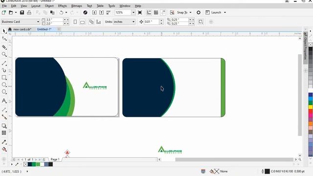 How to make business card in | Corel draw 2019 | double Sided Print Ready Tutorial #10 смотреть онлайн