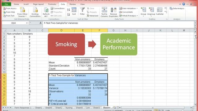 Excel Tutorial t test for Independent Samples смотреть онлайн
