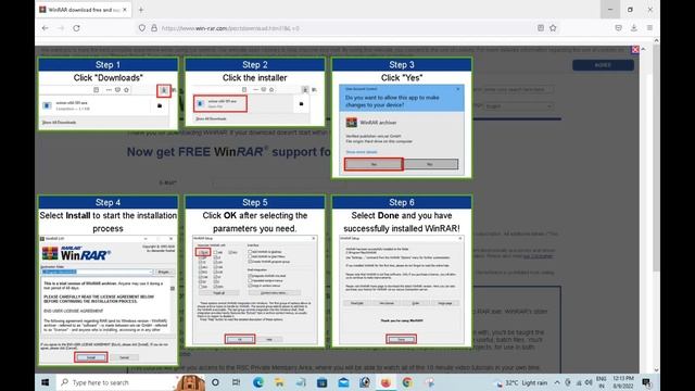How to Install WinRAR on Windows 10 | How to download zip file on pc /computer ll download winRaR смотреть онлайн