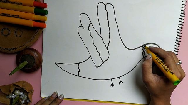 Hand tracing drawing of BIRD смотреть онлайн